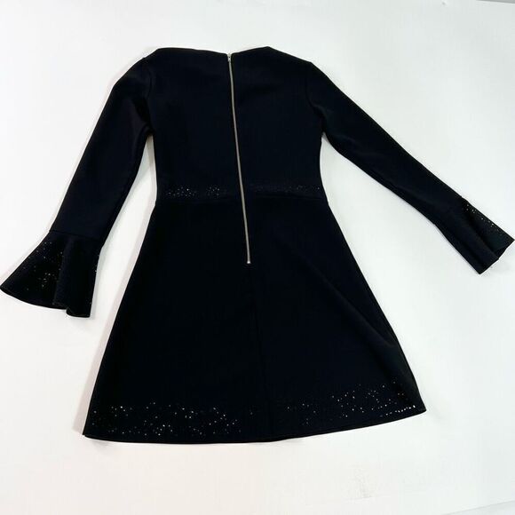 Parker Dress Sonoma Laser Cut Bell Womens Small Black Long Sleee Mini whimsigoth - Picture 11 of 13